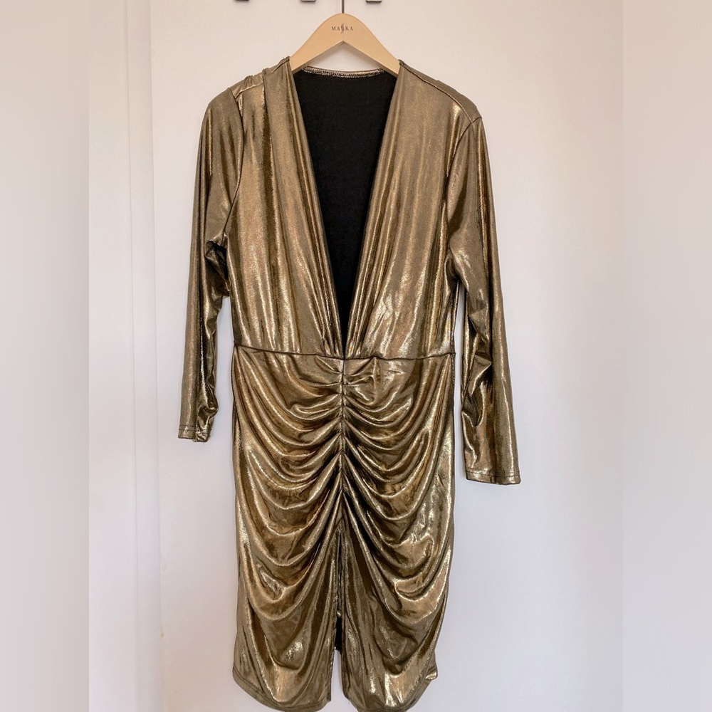 Gold dinner dress- women’s large 10/12